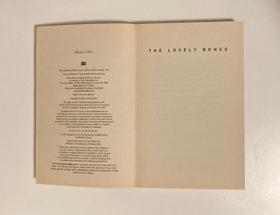 The lovely bones - Alice Sebold