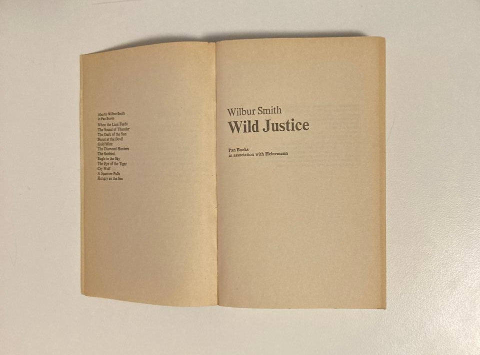 Wild justice - Wilbur Smith