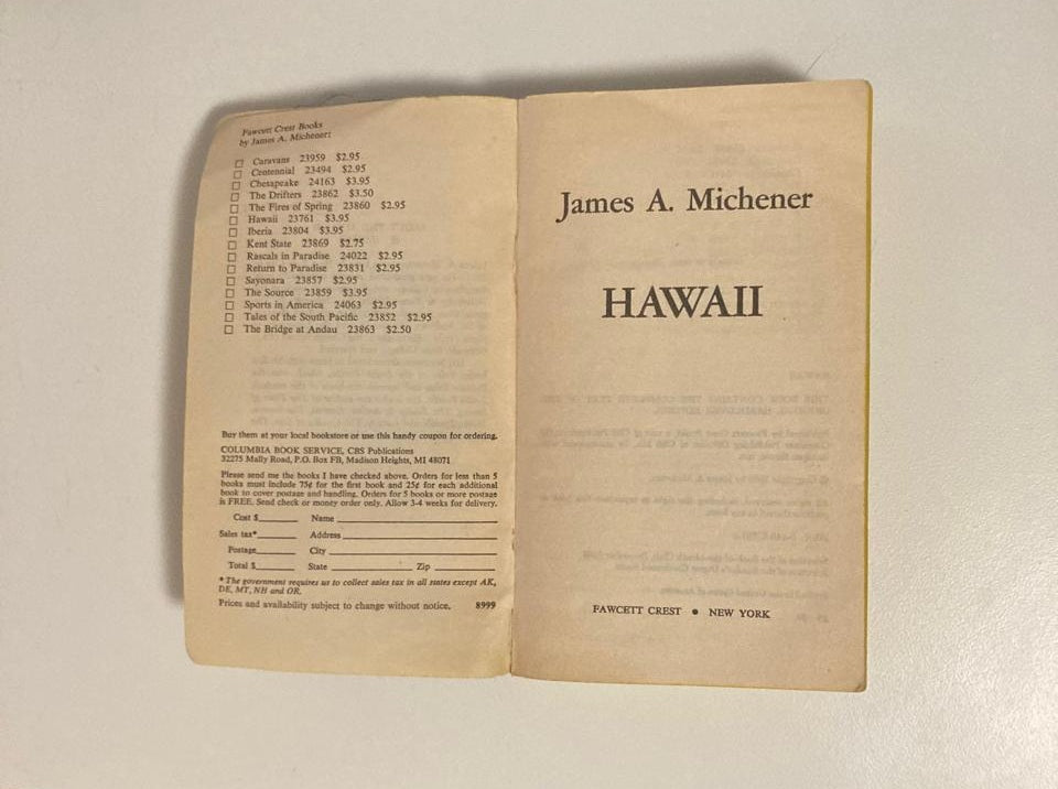 Hawaii - James A. Michener
