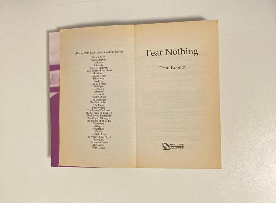 Fear nothing - Dean Koontz (Moonlight Bay #1)