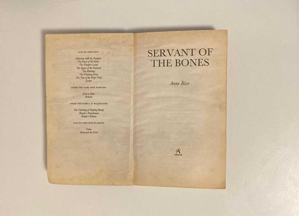 Servant of the bones - Anne Rice