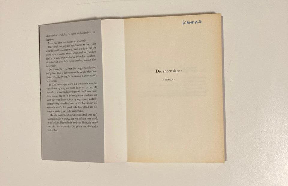 Die sneeuslaper - Marlene van Niekerk (First edition)