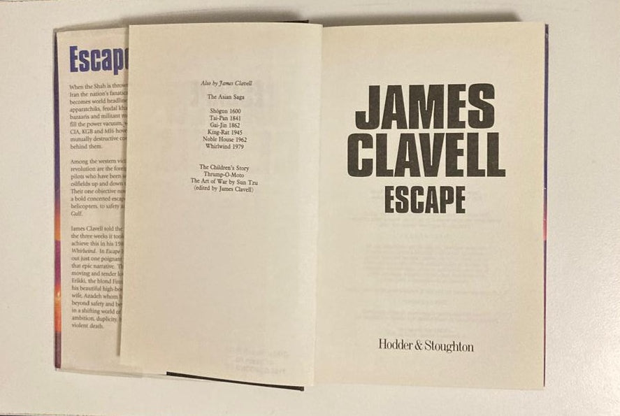 Escape: The love story from whirlwind - James Clavell (First edition)