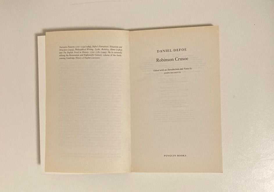 Robinson Crusoe - Daniel Defoe