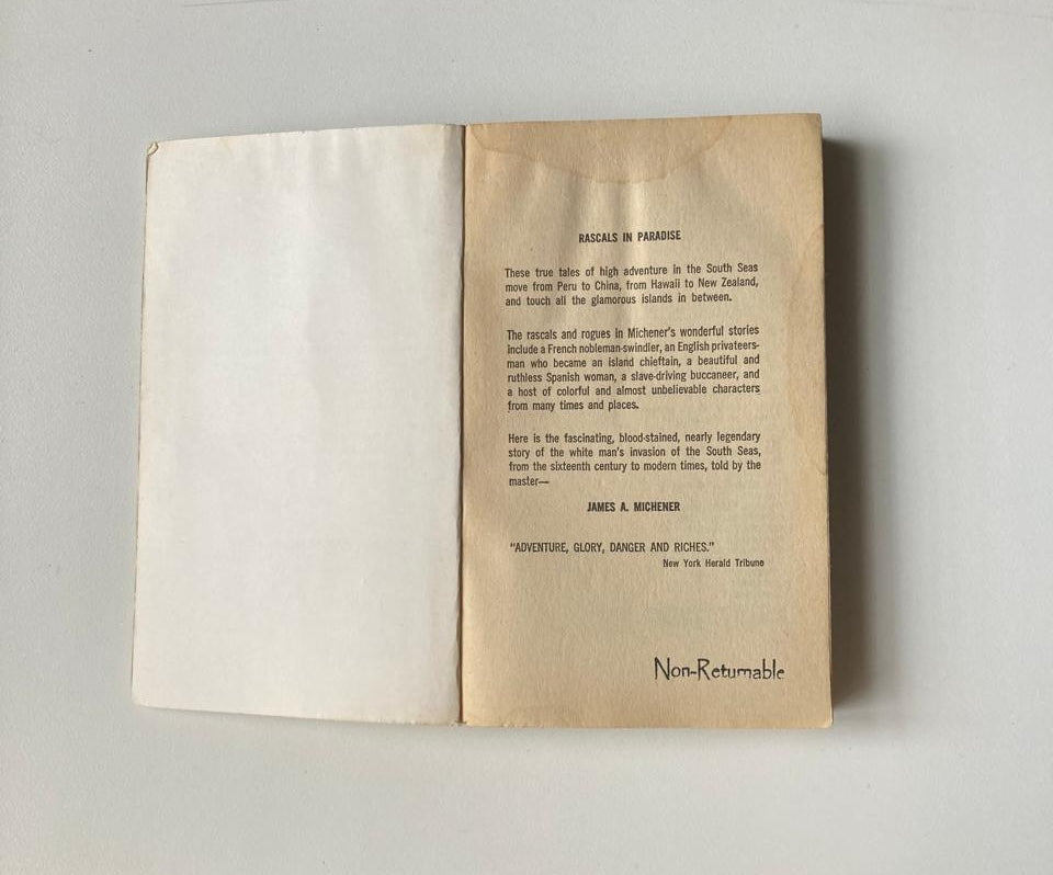 Rascals in paradise - James A. Michener