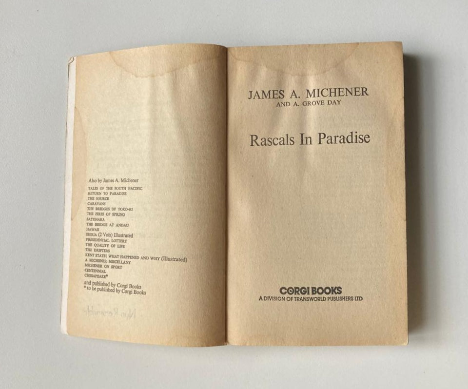 Rascals in paradise - James A. Michener