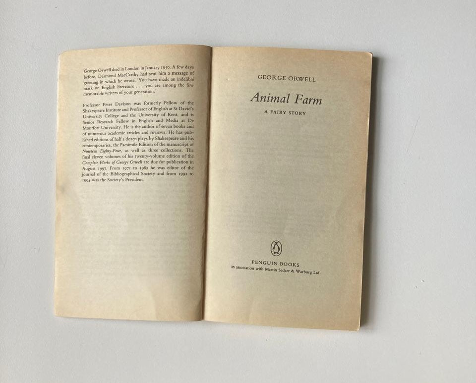 Animal farm - George Orwell