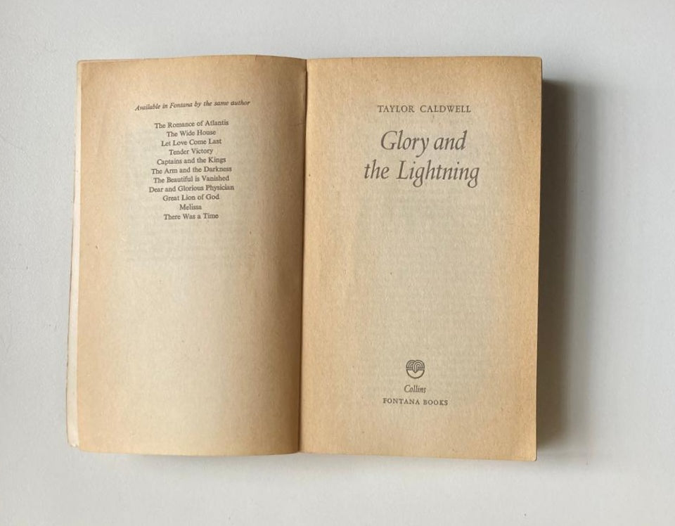 Glory and the lightning - Taylor Caldwell