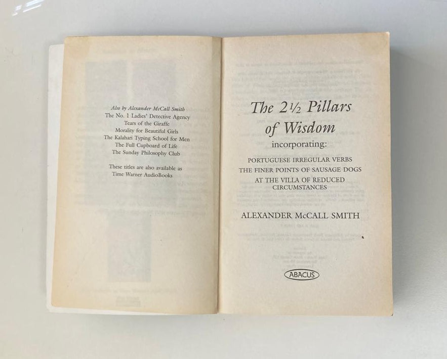 The 2½ pillars of wisdom - Alexander McCall Smith