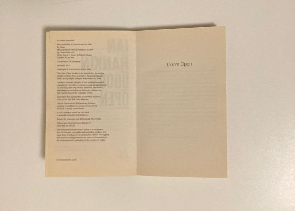 Doors open - Ian Rankin