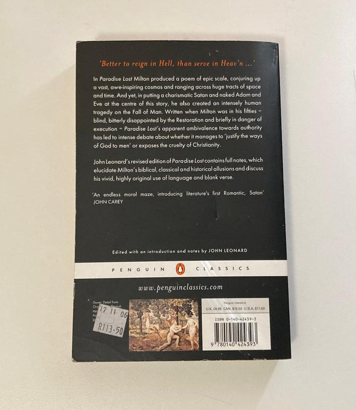 Paradise lost - John Milton