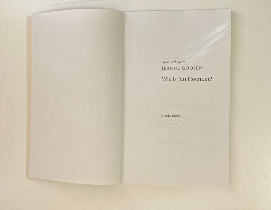 Wie is Jan Hoender? - Jeanne Goosen (First edition)