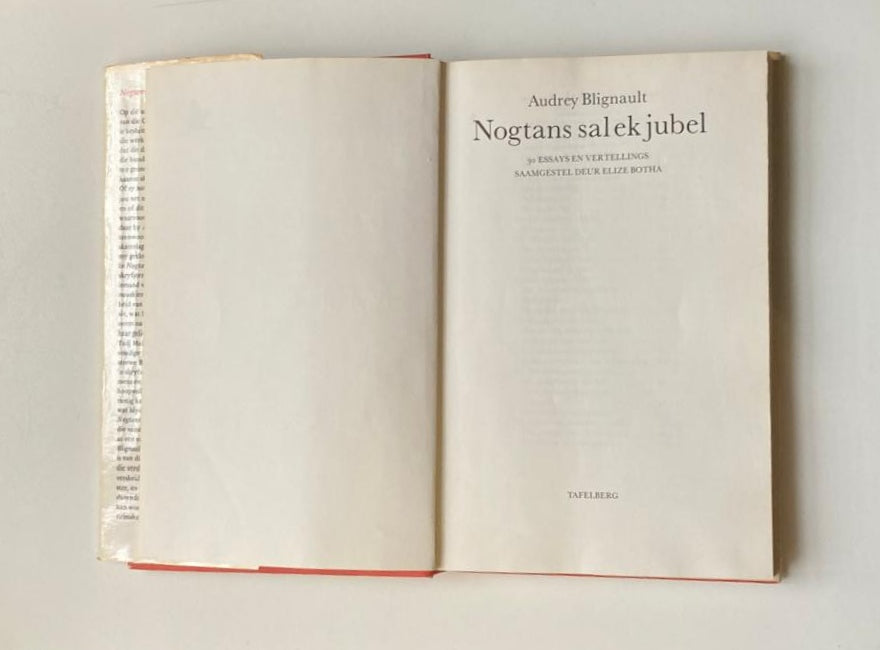 Nogtans sal ek jubel - Audrey Blignaut (First edition)