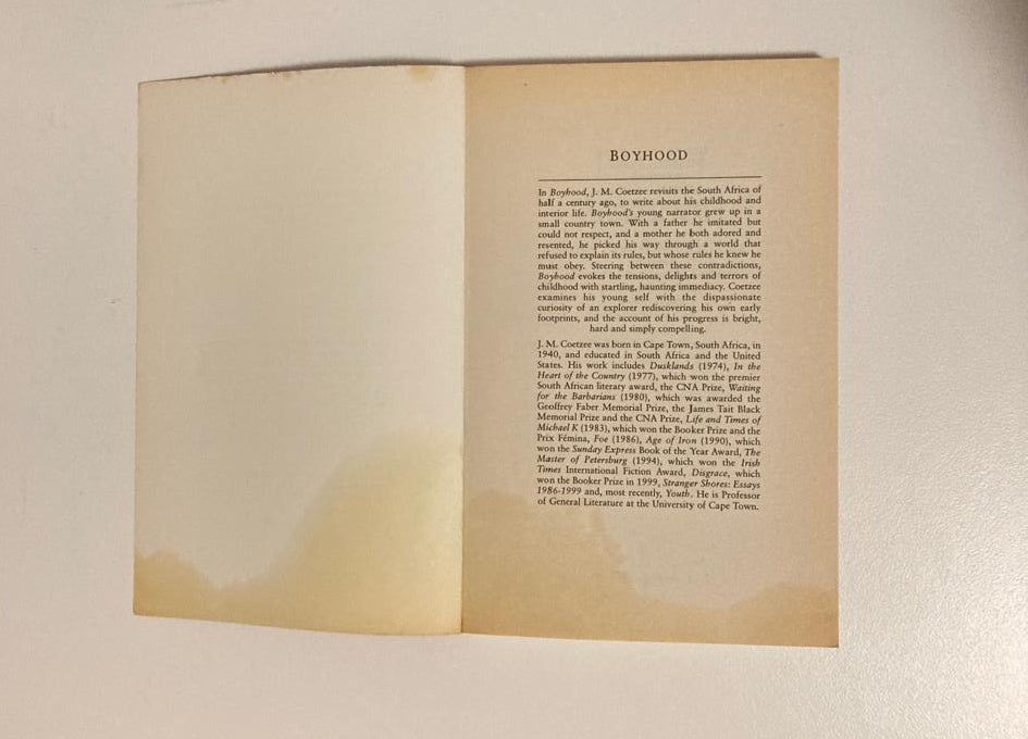 Boyhood - J.M. Coetzee (Scenes from provincial life #1)
