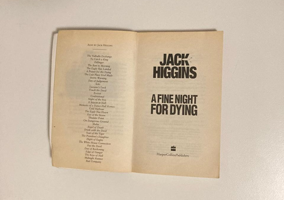 A fine night for dying - Jack Higgins (Paul Chavasse #6)