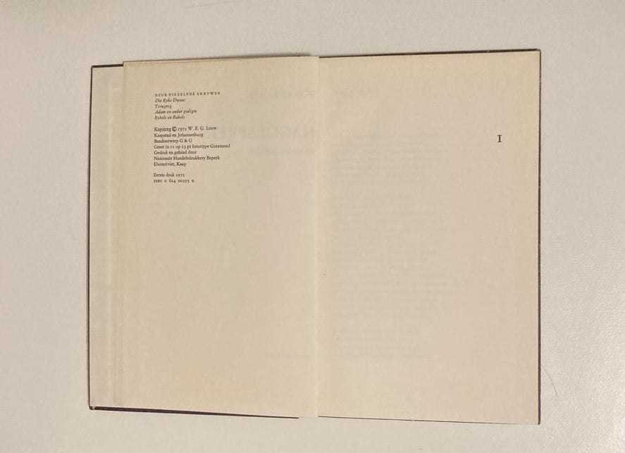 Naggesprek en ander gedigte - W.E.G. Louw (First edition)