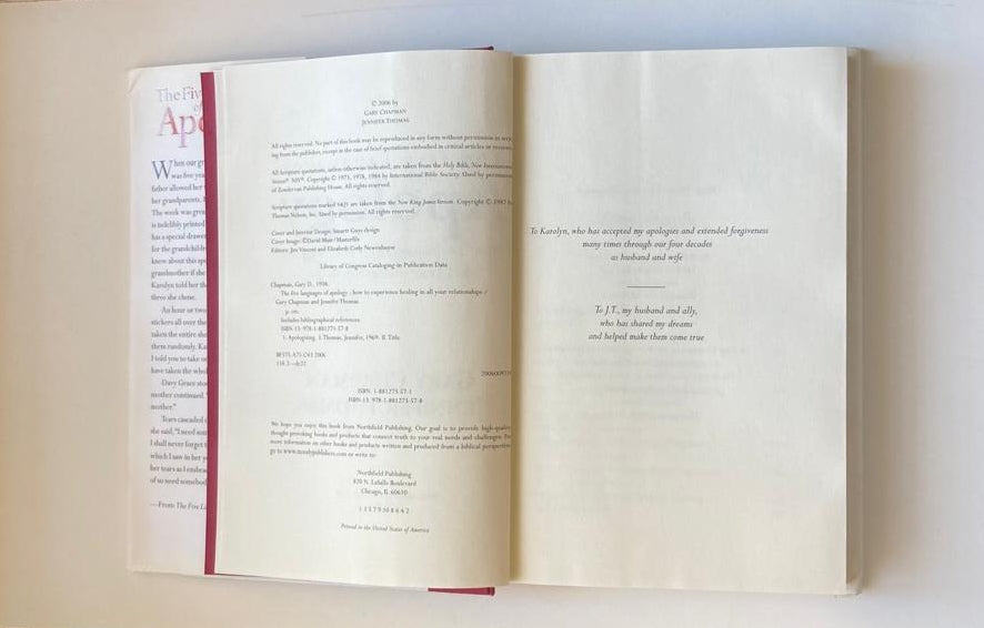 The five languages of apology - Gary Chapman (First edition)