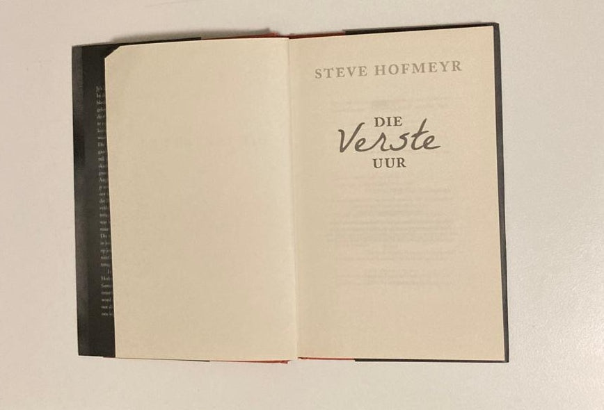 Die verste uur - Steve Hofmeyr (First edition)