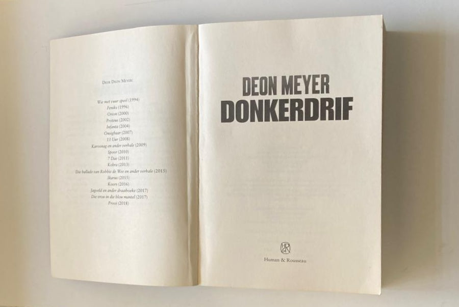 Donkerdrif - Deon Meyer