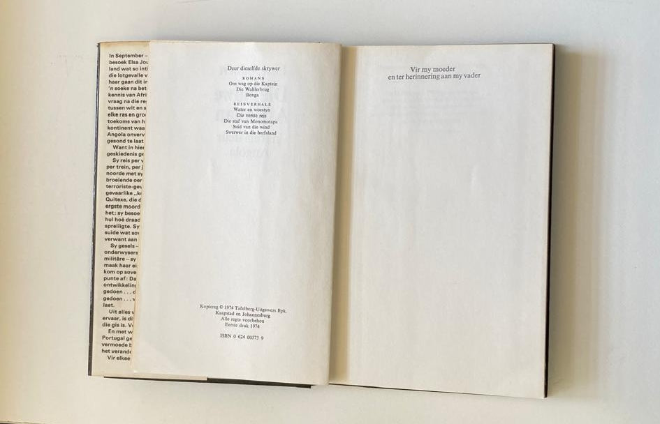 Die nuwe Afrikaan: ’n Reis deur Angola - Elsa Joubert (First edition)