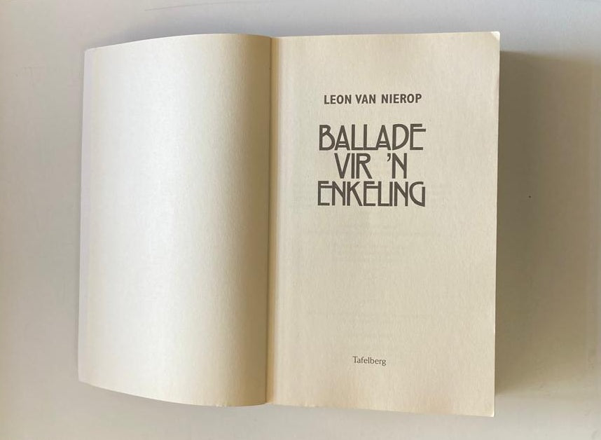 Ballade vir ’n enkeling - Leon van Nierop (First edition)