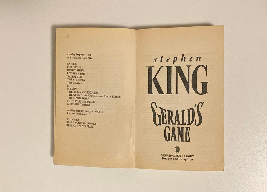 Gerald's game - Stephen King