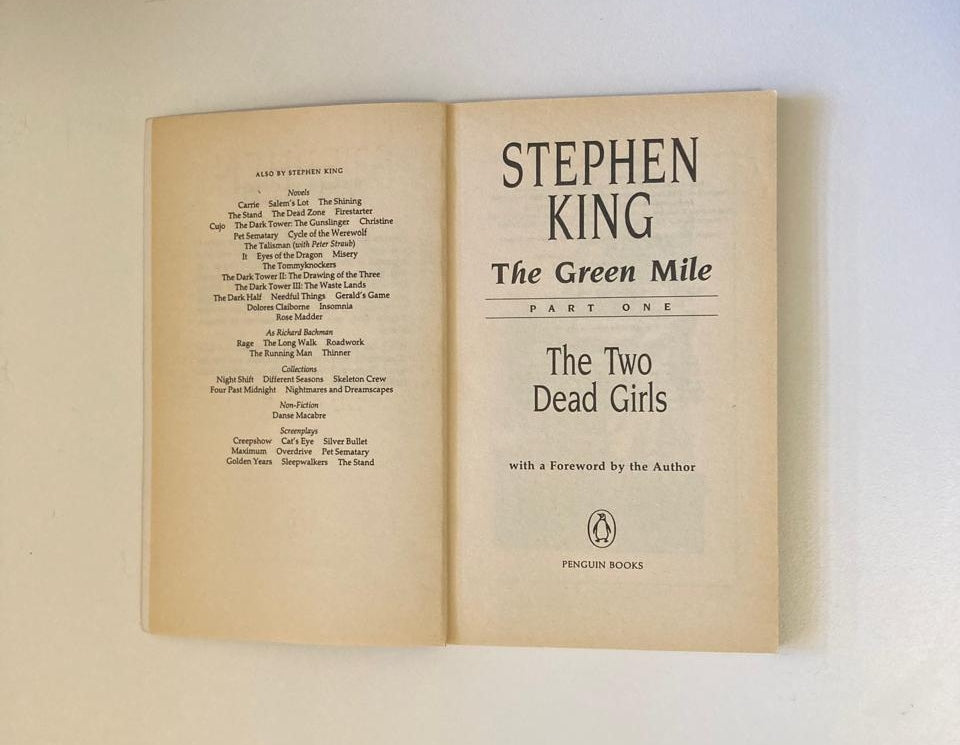 The green mile 1: The two dead girls - Stephen King