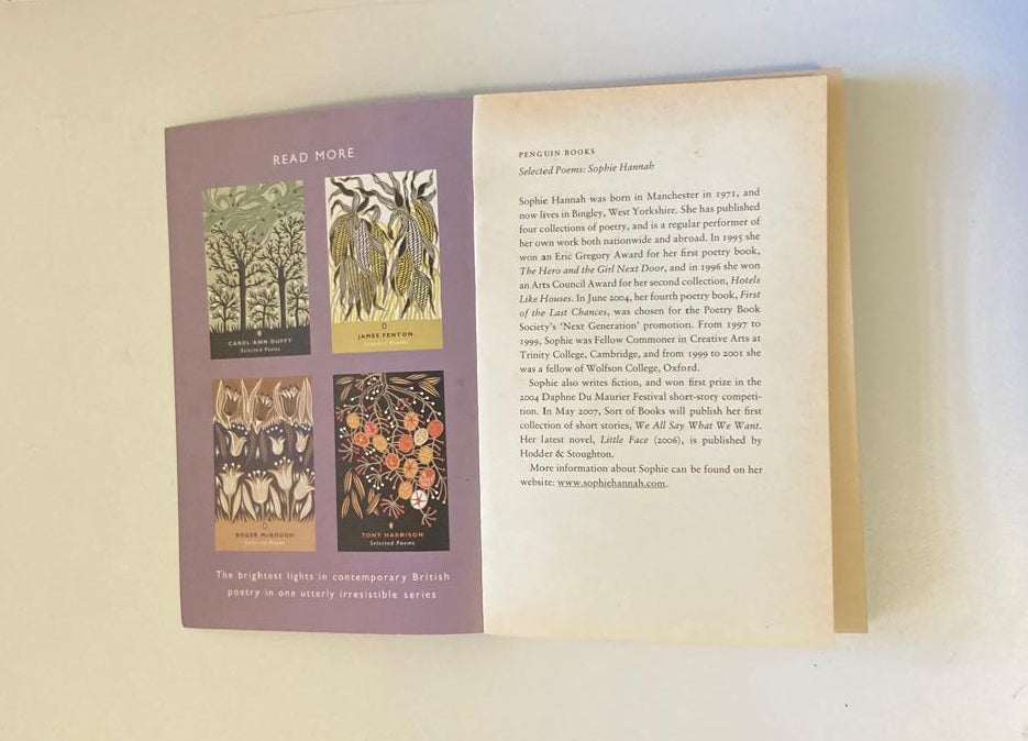 Selected poems - Sophie Hannah