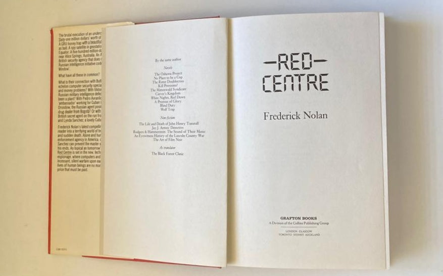 Red centre - Frederick Nolan (First edition)