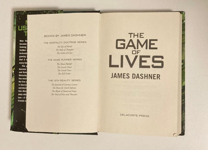 The game of lives - James Dashner (The Mortality Doctrine #3; First edition)