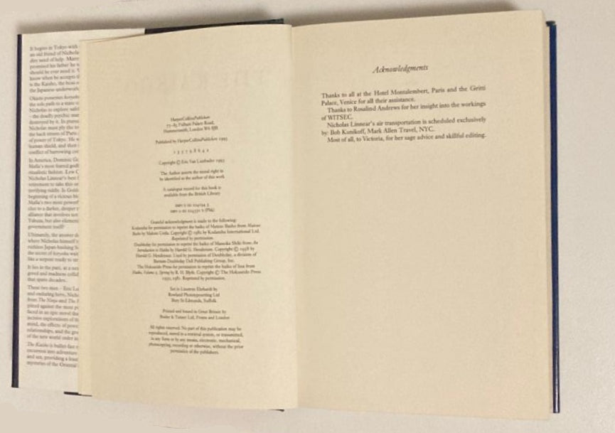 The kaisho - Eric Lustbader (Nicholas Linnear #4; First UK edition)