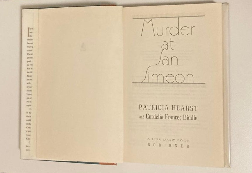 Murder at San Simeon - Patricia Hearst and Cordelia Frances Biddle (First edition)