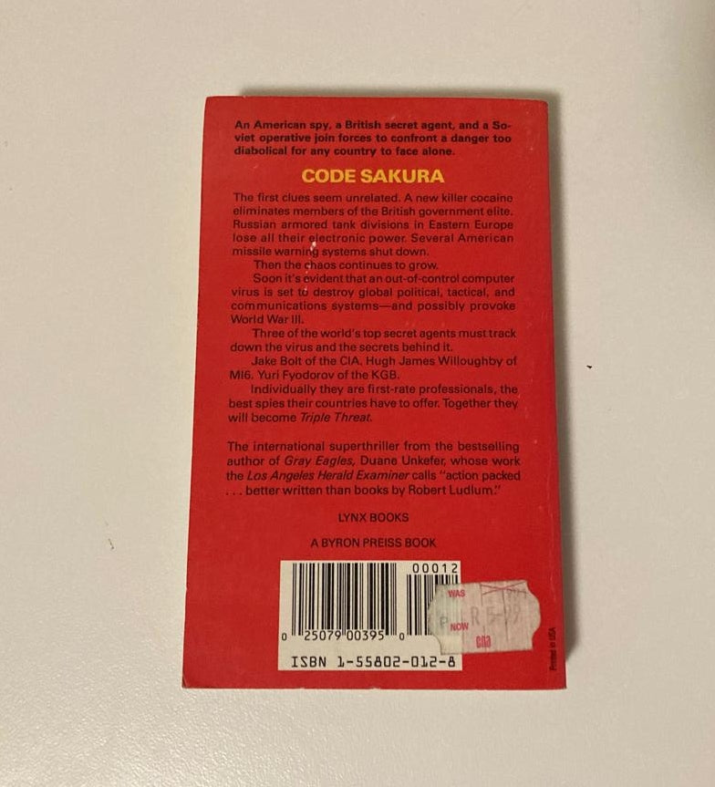 Code Sakura - Duane Unkefer (Triple Threat #1)