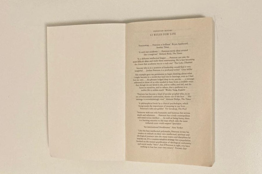 12 rules for life: An antidote to chaos - Jordan P. Peterson