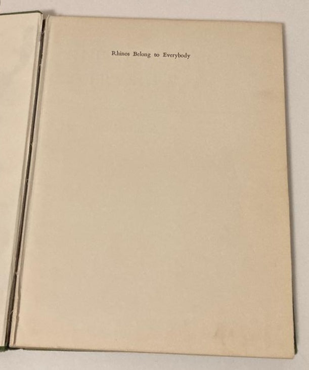 Rhinos belong to everybody - Bernhard Grzimek