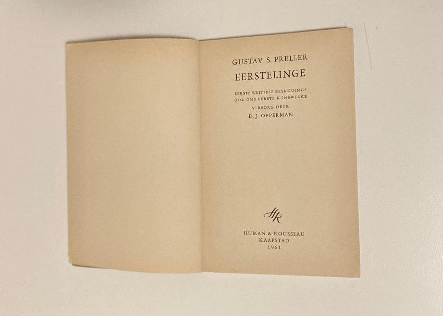 Eerstelinge - Gustav S. Preller