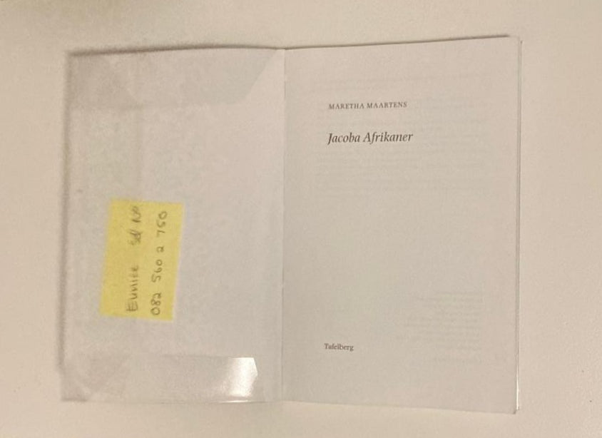 Jacoba Afrikaner - Maretha Maartens (First edition)