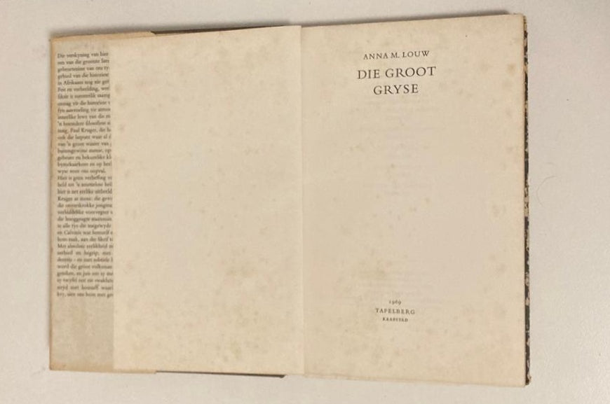 Die groot gryse - Anna M. Louw