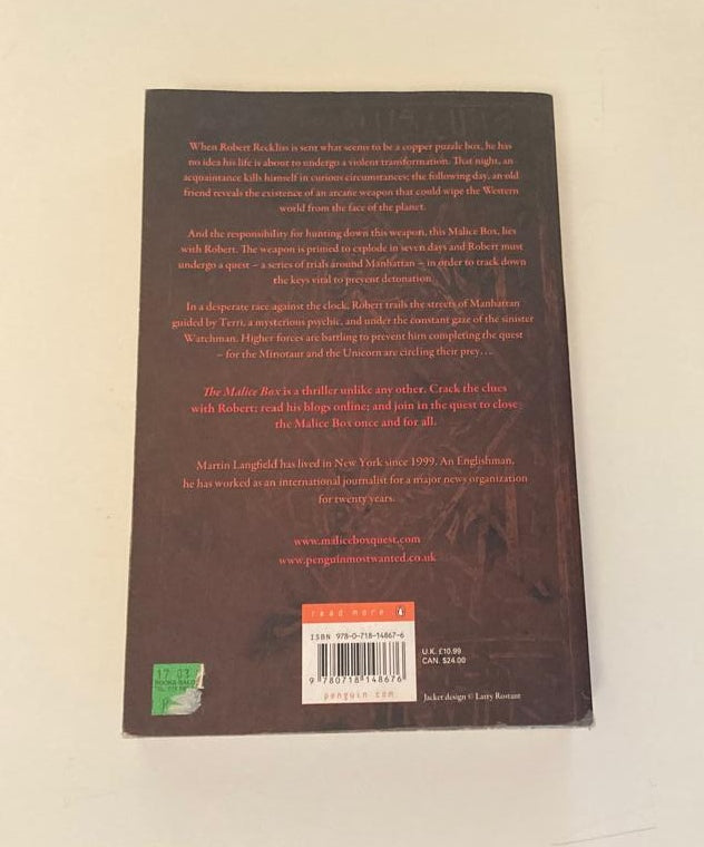 The malice box - Martin Langfield (First edition)