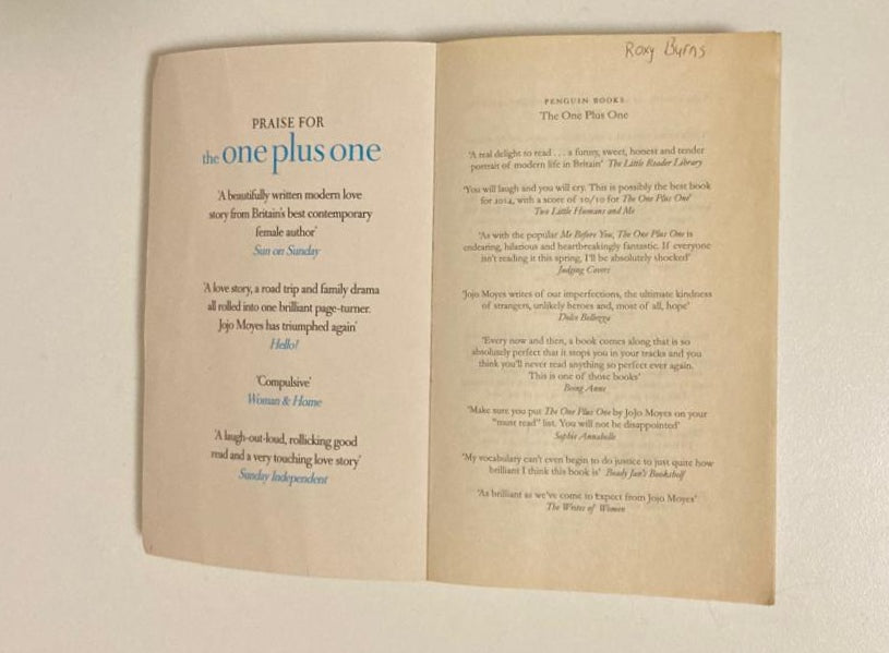 The one plus one - Jojo Moyes