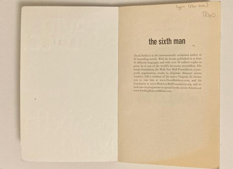 The sixth man - David Baldacci (Sean King & Michelle Maxwell #5; First UK edition)