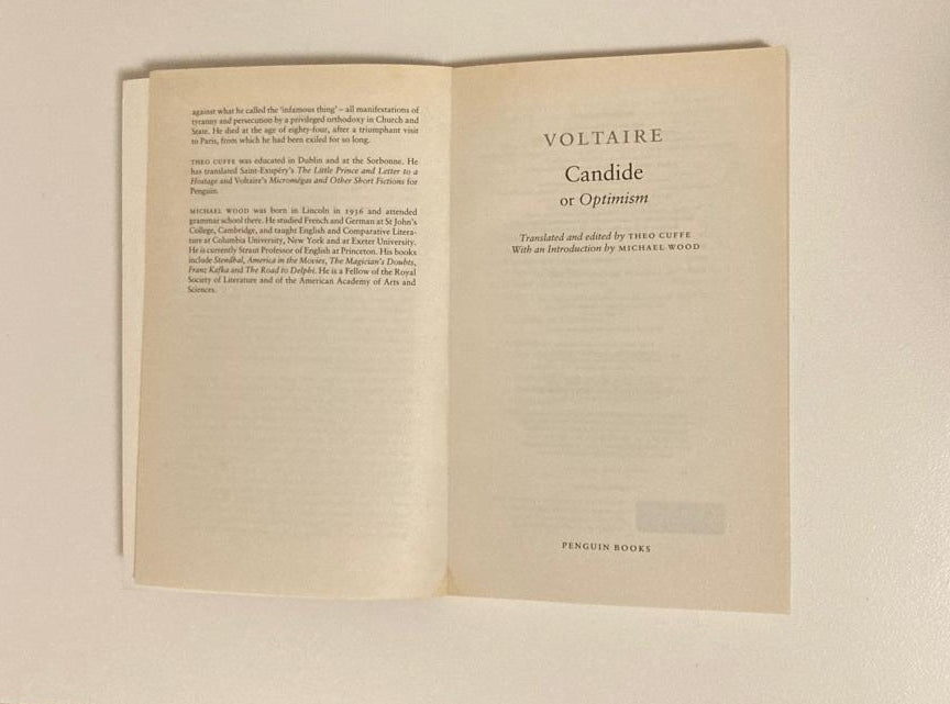 Candide, or optimism - Voltaire