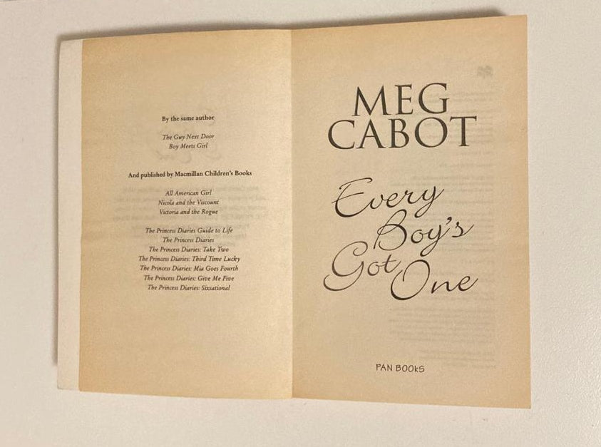 Every boy's got one - Meg Cabot (Boy series #3)