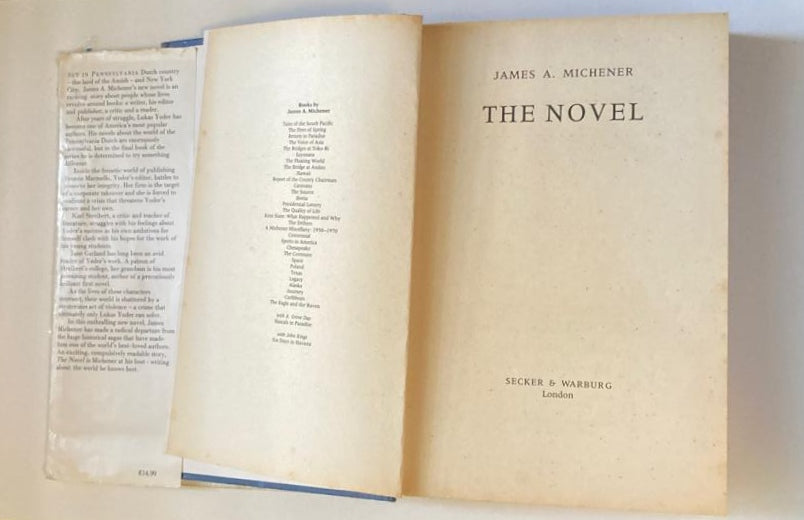 The novel James A. Michener (First UK edition)