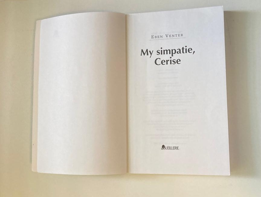My simpatie, Cerise - Eben Venter (First edition)