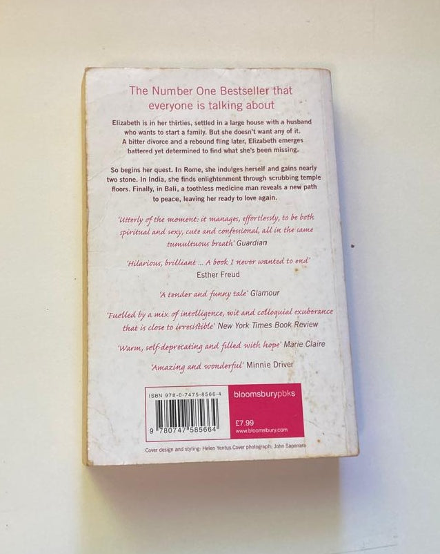 Eat pray love - Elizabeth Gilbert
