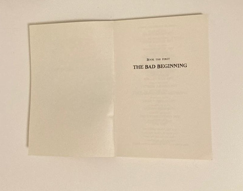 The bad beginning - Lemony Snicket (A series of unfortunate events #1)