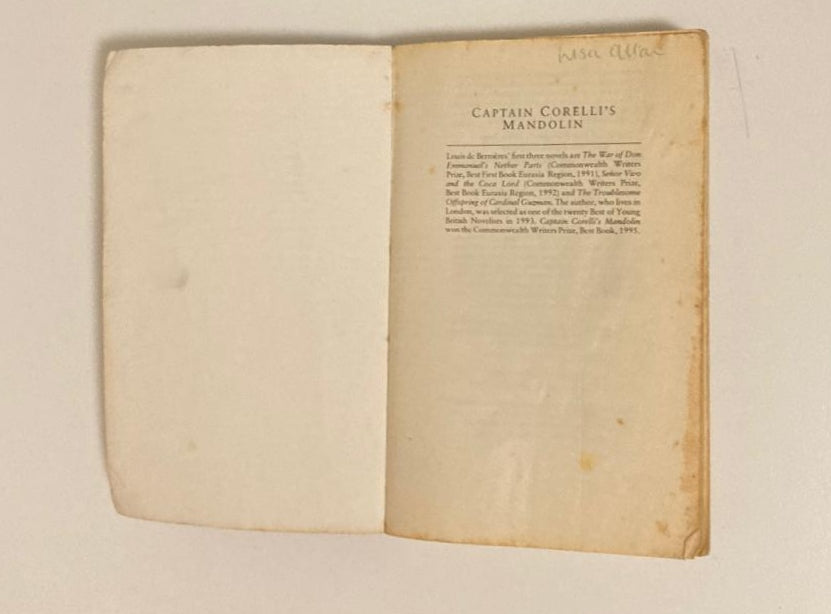 Captain Corelli's mandolin - Louis de Bernières