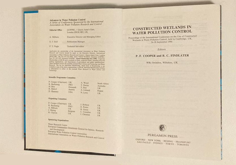 Constructed wetlands in water pollution control - Editors: P.F. Cooper & B.C. Findlater (First edition)