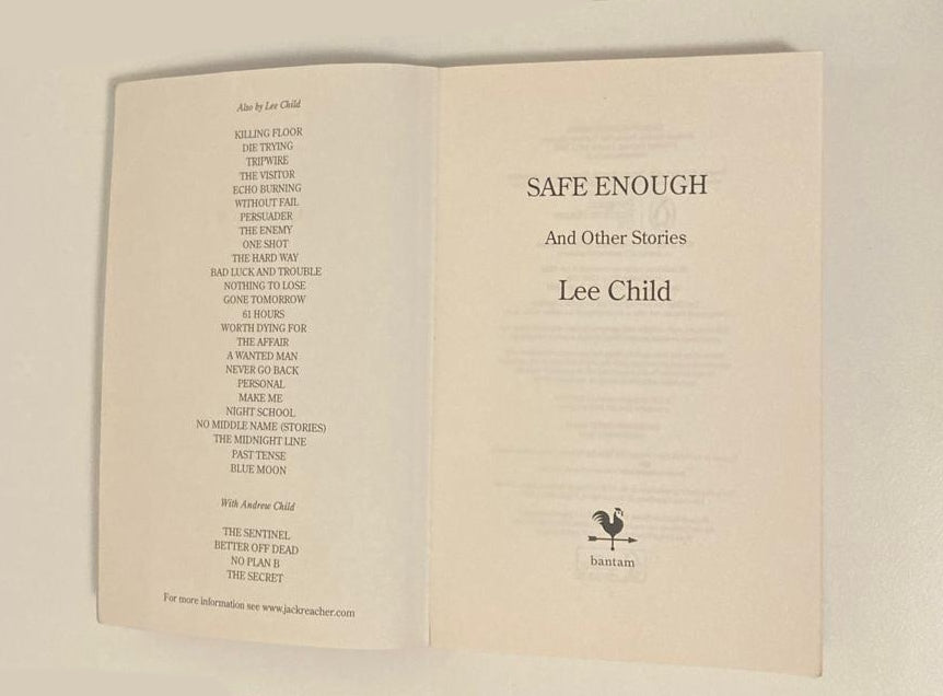 Safe enough and other stories - Lee Child (First edition)